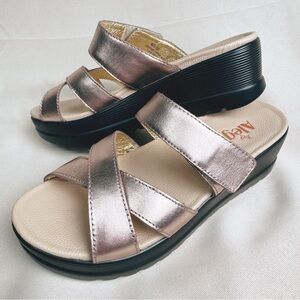 Alegria Mira Sandal Rose Gold Leather Size 37 or 6.5 - 7 US womens
